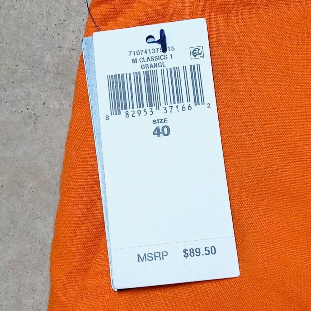*READ* NWT Polo Ralph Lauren Shorts Mens 40 Linen Blend Orange Classic Fit Beach - Picture 3 of 13